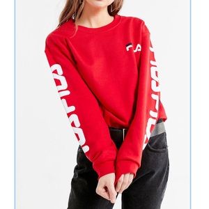 Red Fila x Urban Outfitters Crew Neck
